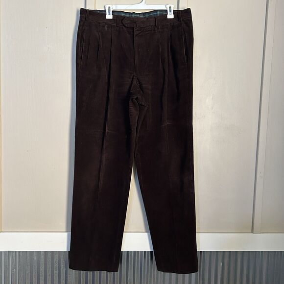 Faconnable Mens Corduroy Pants 38/33 Brown 100% Cotton Designer Professional - Picture 1 of 11
